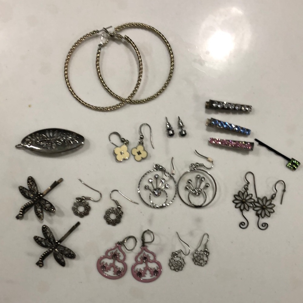 Earrings and Hair Clips Bundle